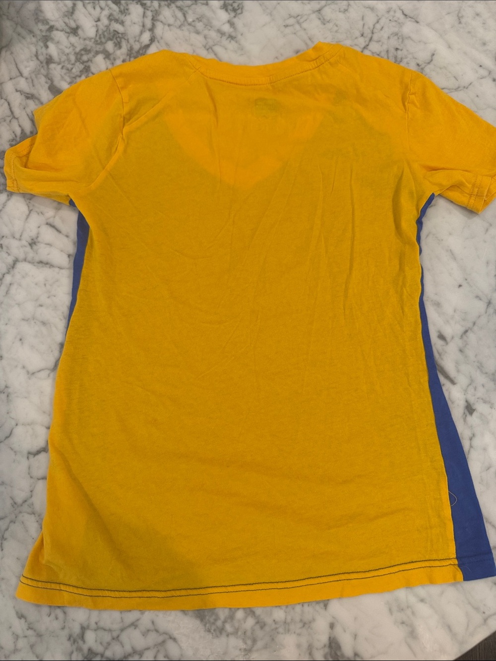 Nike Mariners Short Sleeve V-Neck Tee in Blue and Yellow - Picture 4 of 4